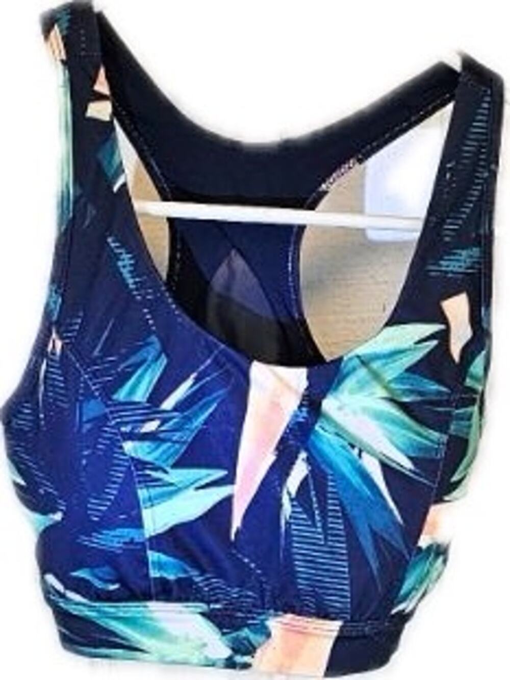Tek Gear medium support workout top sports bra racerback size small